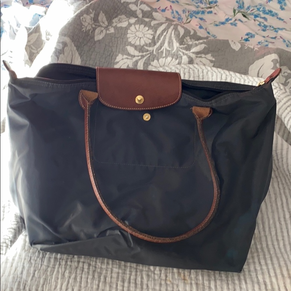 Longchamp Le Pliage Slate Tote